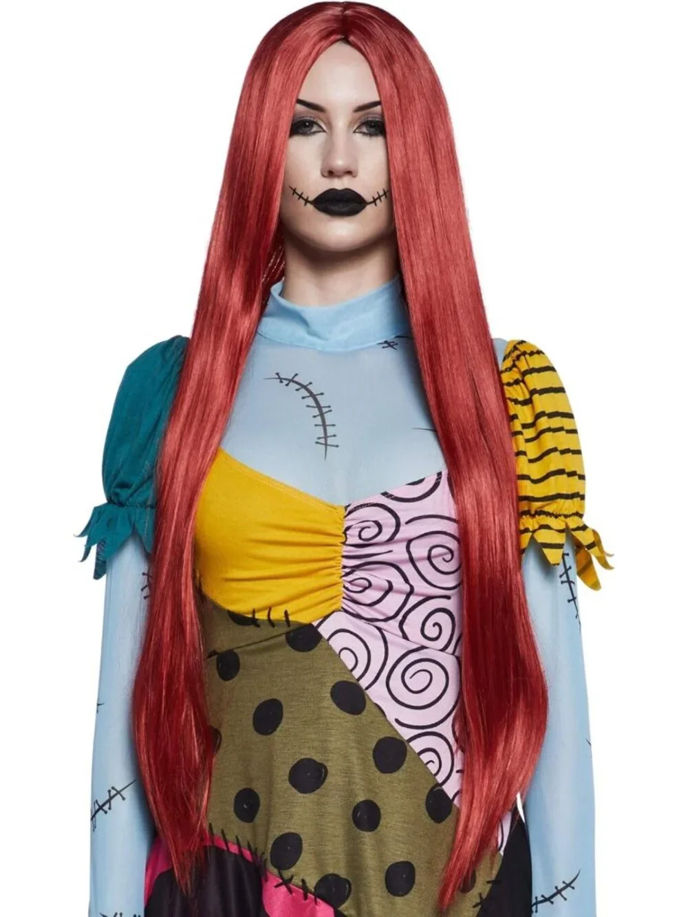 Spooky Nightmare Sally Rag Doll Costume – Colorblock Halloween Outfit for